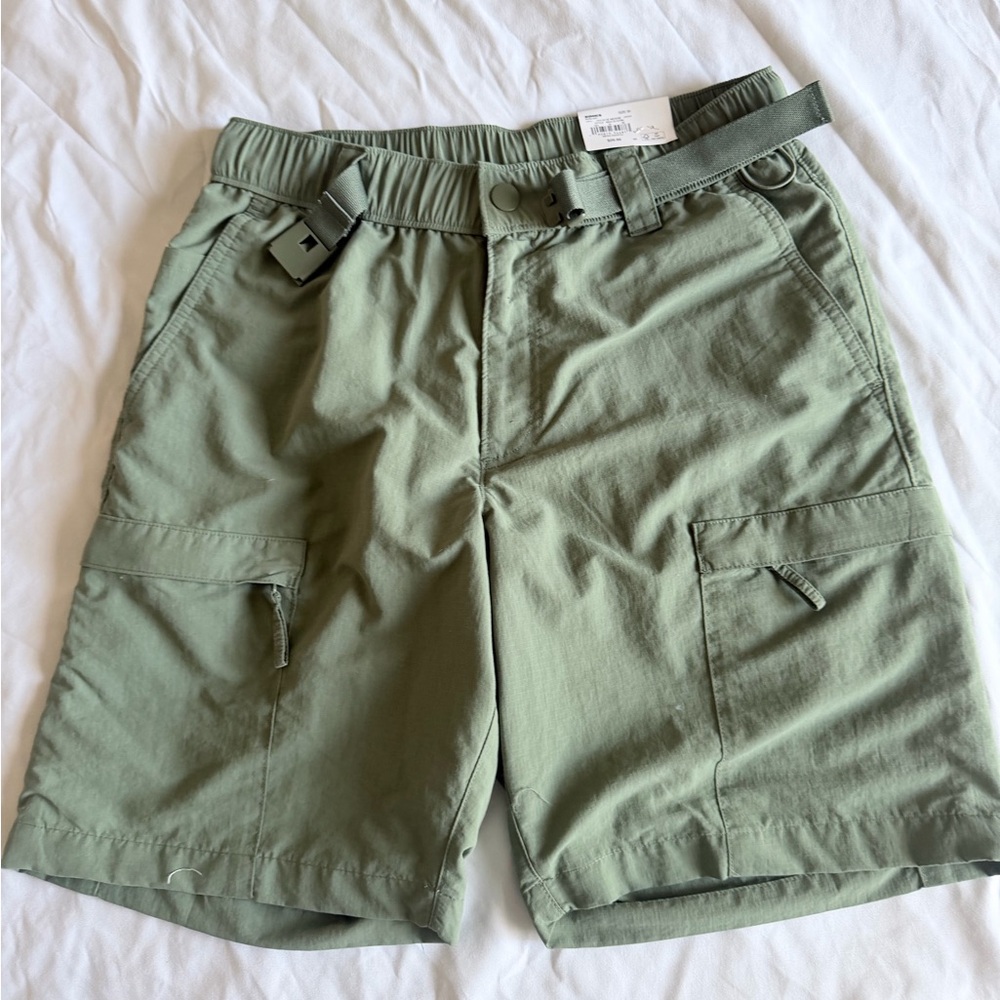 Kohl's Men's Olive Utility Cargo Shorts with Web Belt